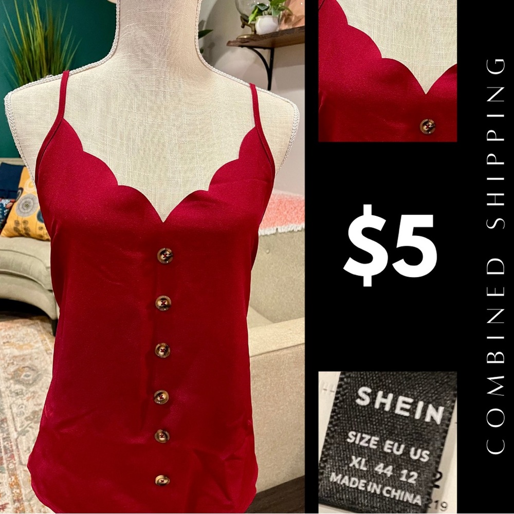 Light weight red, spaghetti strap camisole tank top. Fits like a size 6/8 Medium